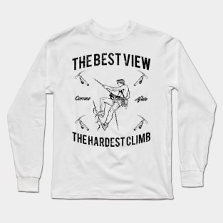 The Best View Rock Climbing Long Sleeve T-Shirt